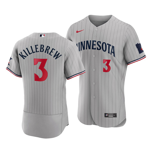 Men's Minnesota Twins Harmon Killebrew 2023 Flexbase Gray Jersey