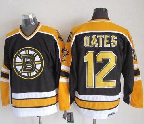 Boston Bruins #12 Adam Oates Black CCM Throwback New Stitched NHL Jersey