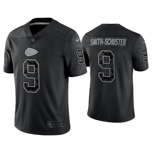 Men's Nike NFL Kansas City Chiefs JuJu Smith-Schuster Reflective Limited Black Jersey