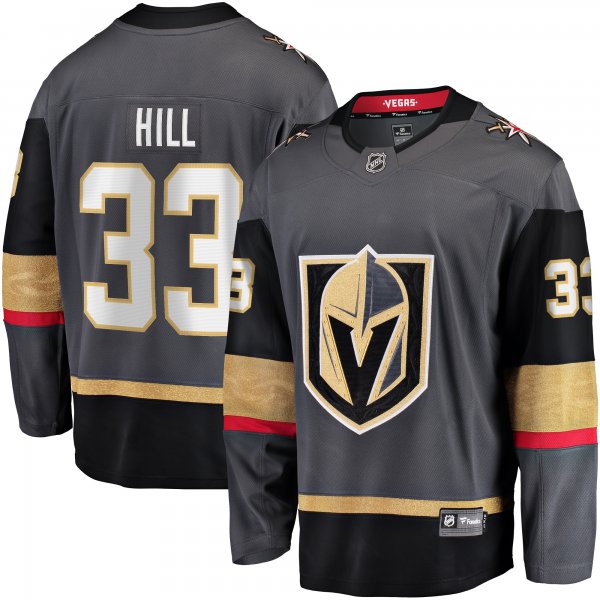 Men's Vegas Golden Knights Adin Hill Fanatics Gray Alternate Breakaway Jersey