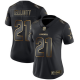 Women's Dallas Cowboys #21 Ezekiel Elliott Black/GoldStitched NFL Vapor Untouchable Limited Jersey