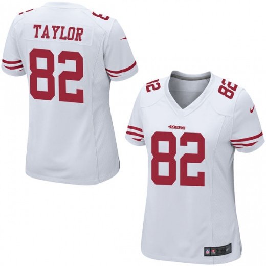 Women's Nike San Francisco 49ers #82 John Taylor Game White NFL Jersey