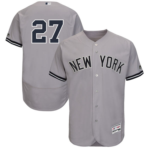 Yankees #27 Giancarlo Stanton Grey Flexbase Collection Stitched MLB Jersey