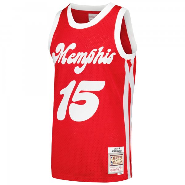 Men's Memphis Grizzlies Vince Carter Mitchell & Ness Red  2015/16 Hardwood Classics Swingman Jersey