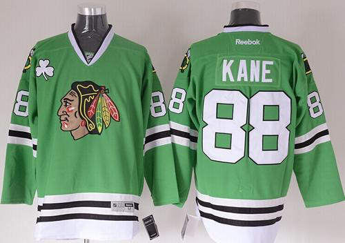 Chicago Blackhawks #88 Patrick Kane Green Stitched NHL Jersey