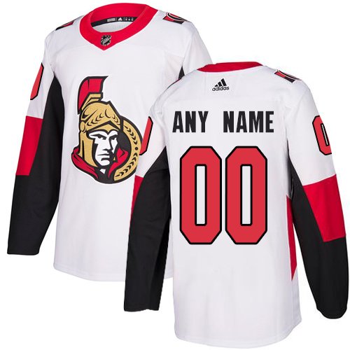 Men's Adidas Senators Personalized White Road NHL Jersey