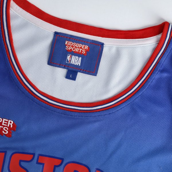 Unisex Detroit Pistons NBA & KidSuper Studios by Fanatics Red Hometown Jersey