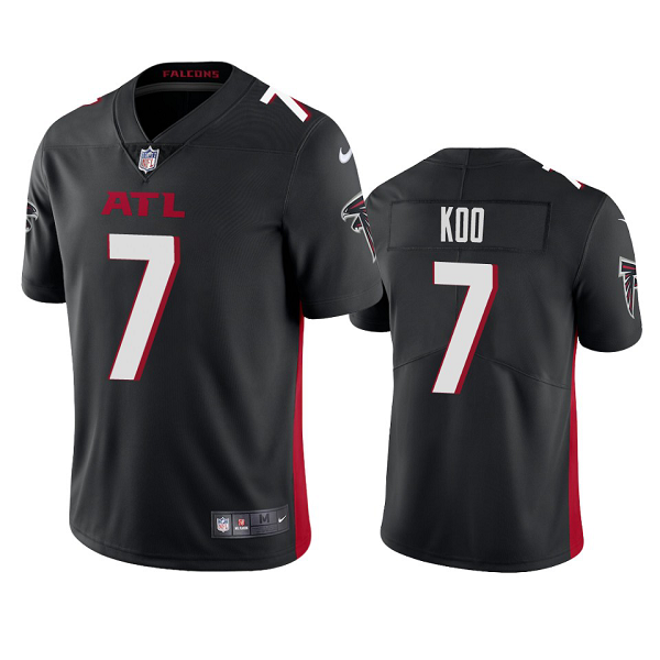 Men's Nike NFL Atlanta Falcons Younghoe Koo #7 Black Vapor Limited Jersey