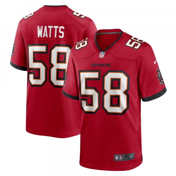 Men's Tampa Bay Buccaneers Markees Watts Nike  Red  Game Jersey