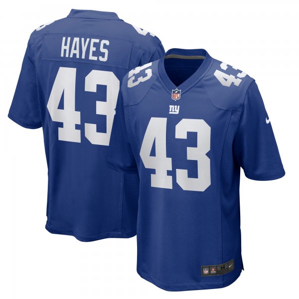 Men's New York Giants Kaleb Hayes Nike  Royal Team Game Jersey