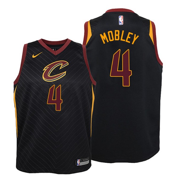 Youth Cleveland Cavaliers #4 Evan Mobley Black 2021 NBA Statement Edition Jersey