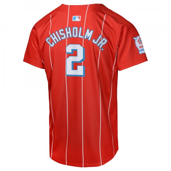 Youth Miami Marlins Jazz Chisholm Jr. Nike Red City Connect Limited Player Jersey