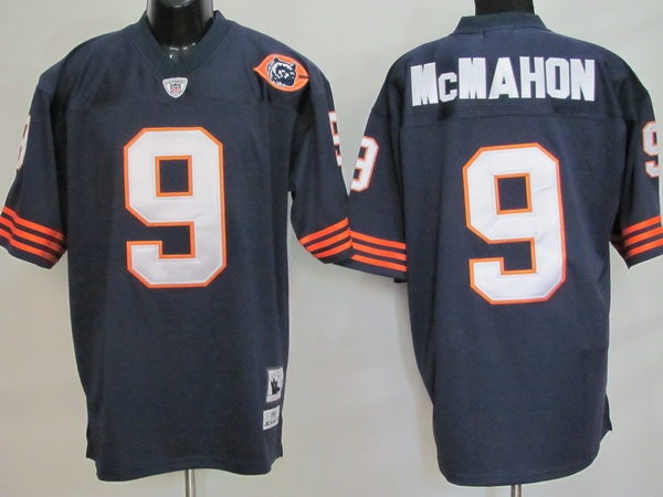 Mitchell And Ness Chicago Bears #9 Jim McMahon Blue With Big Number Stitched Throwback NFL Jersey