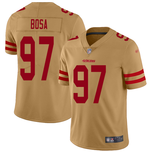 San Francisco 49ers #97 Nick Bosa Gold Youth Stitched NFL Limited Inverted Legend Jersey