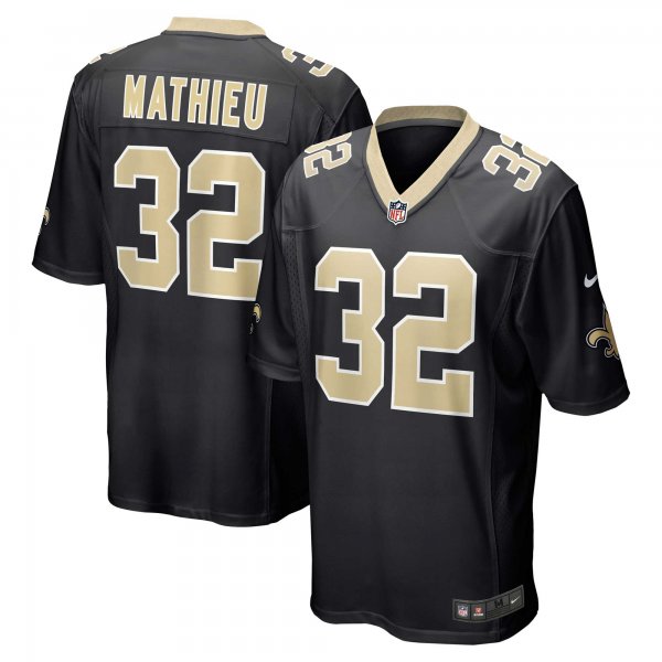 Men's New Orleans Saints Tyrann Mathieu Nike Black Game Jersey