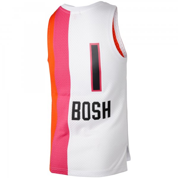 Women's Miami Heat Chris Bosh Mitchell & Ness White Hardwood Classics 2011/12 Swingman Jersey