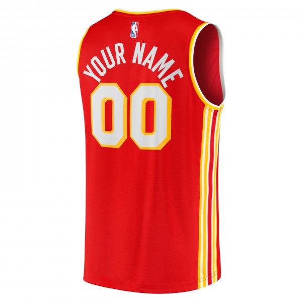 Men's Atlanta Hawks Fanatics Red Fast Break Replica Custom Jersey - Icon Edition