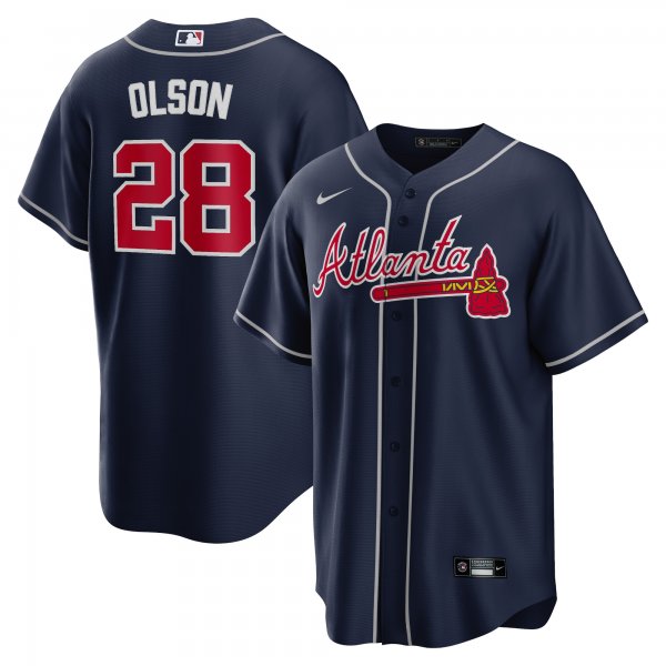 Men's Atlanta Braves Matt Olson Nike Navy Alternate Replica Player Jersey