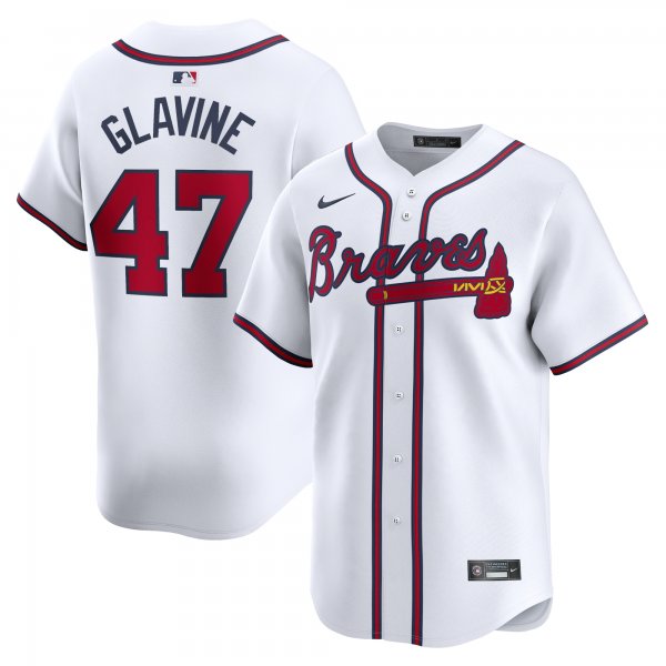 Men's Atlanta Braves Tom Glavine Nike White Home Limited Player Jersey