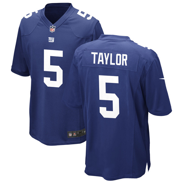 Youth New York Giants #5 Tyrod Taylor Royal Game Jersey