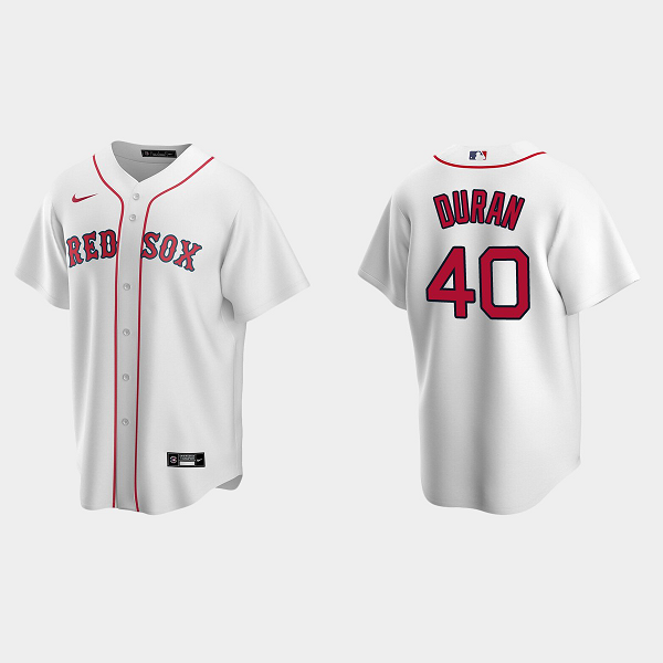 Men's Boston Red Sox #40 Jarren Duran White Replica Home Cool Base Jersey