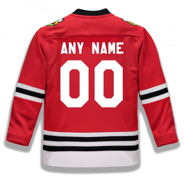 Youth Chicago Blackhawks Fanatics Red Home Replica Custom Jersey