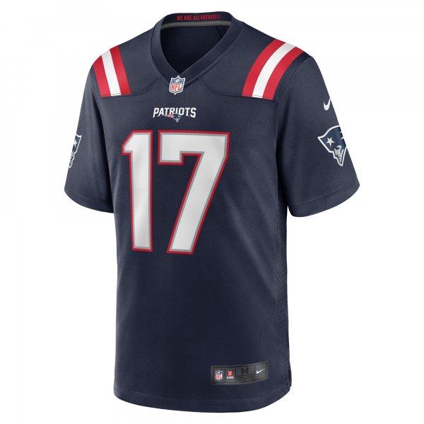 Men's New England Patriots Bryce Baringer Nike  Navy Team Game Jersey