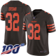 Men's Cleveland Browns #32 Jim Brown Brown Stitched NFL Limited Rush 100th Season Jersey