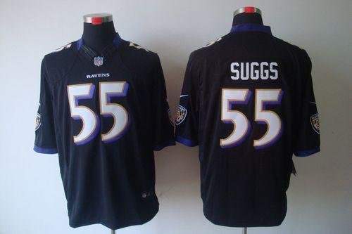 Nike Baltimore Ravens #55 Terrell Suggs Black Alternate Men's Stitched NFL Limited Jersey