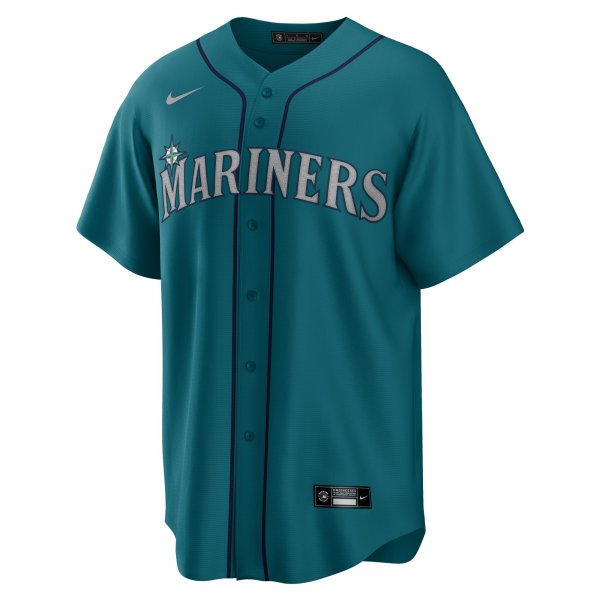 Men's Seattle Mariners Julio Rodriguez Nike Aqua Official Replica Player Jersey