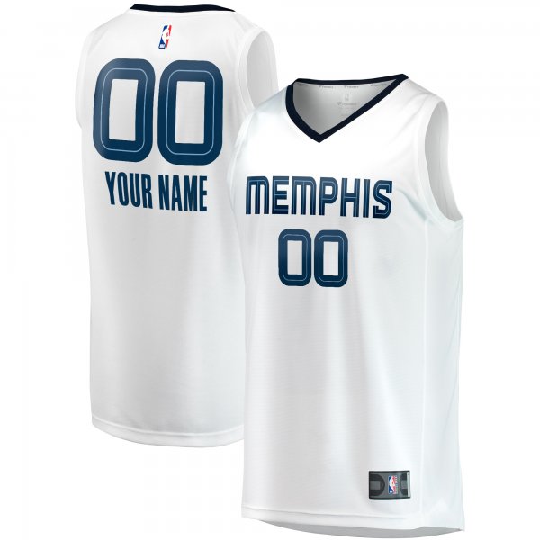 Youth Memphis Grizzlies  Fanatics White Fast Break Replica Custom Jersey - Association Edition