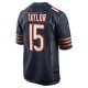 Men's Chicago Bears Trent Taylor Nike  Navy Team Game Jersey