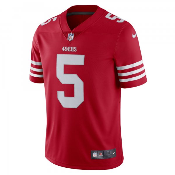 Men's San Francisco 49ers Trey Lance Nike Scarlet Vapor Limited Jersey