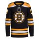 Men's Boston Bruins  adidas Black Home  Primegreen Custom Jersey