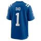 Men's Indianapolis Colts Number 1 Dad Nike Royal Game Jersey