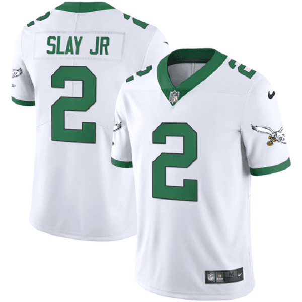 Men's Philadelphia Eagles #2 Darius Slay Jr. Kelley Green Throwback White Limited NFL jersey