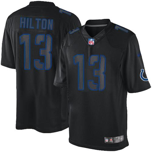 Nike Indianapolis Colts #13 T.Y. Hilton Black Men's Stitched NFL Impact Limited Jersey