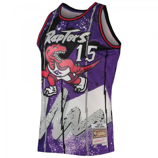 Men's Toronto Raptors Vince Carter Mitchell & Ness Purple Hardwood Classics 1998/99 Hyper Hoops Swingman Jersey