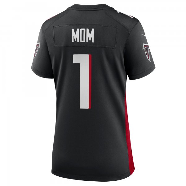 Women's Atlanta Falcons Number 1 Mom Nike Black Game Jersey