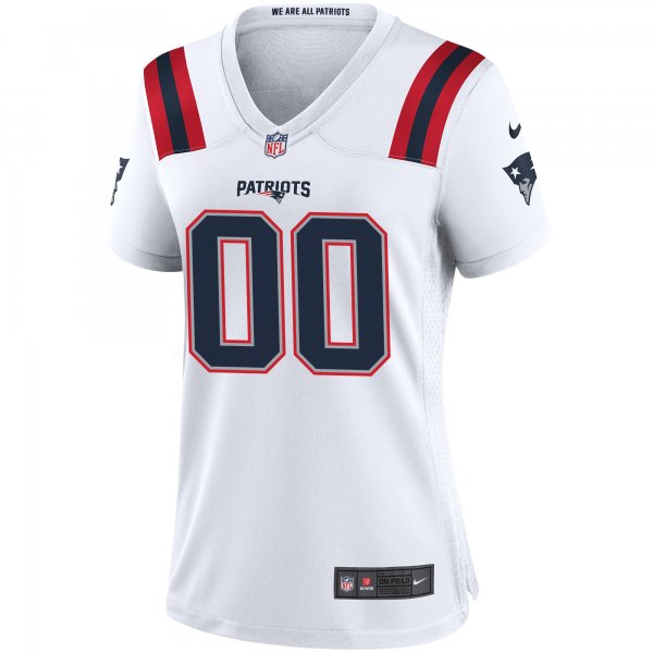 Women's Nike New England Patriots White Custom Game Jersey