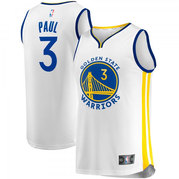 Men's Golden State Warriors Chris Paul Fanatics White Fast Break Player Jersey - Association Edition