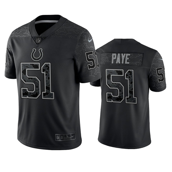 Indianapolis Colts Kwity Paye Black Reflective Limited Jersey #51