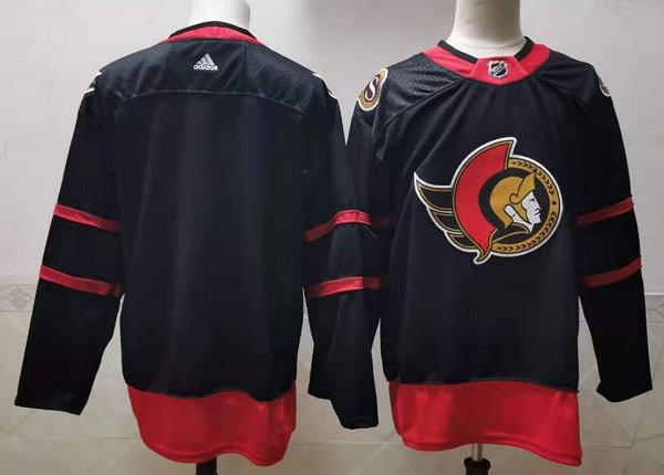 Men's Ottawa Senators Blank Black Adidas 2020-21 Stitched NHL Jersey