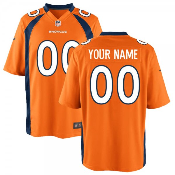 Youth Denver Broncos Nike Orange Custom Game Jersey