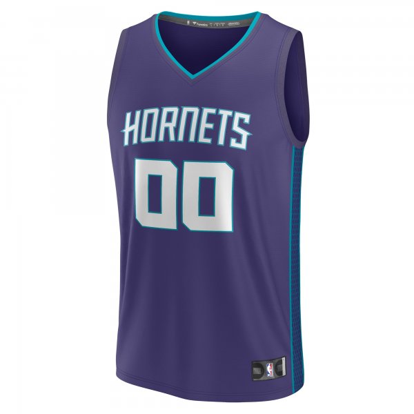 Youth Charlotte Hornets  Fanatics Purple Fast Break Replica Custom Jersey - Statement Edition