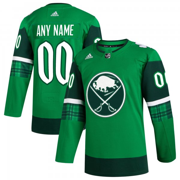 Men's Buffalo Sabres  adidas Kelly Green St. Patrick's Day Custom Jersey