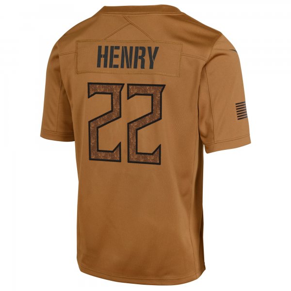 Youth Tennessee Titans Derrick Henry Nike Brown 2023 Salute To Service Limited Jersey