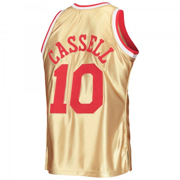 Men's Houston Rockets Sam Cassell Gold Mitchell & Ness 75th Anniversary 1993/94 Hardwood Classics Swingman Jersey