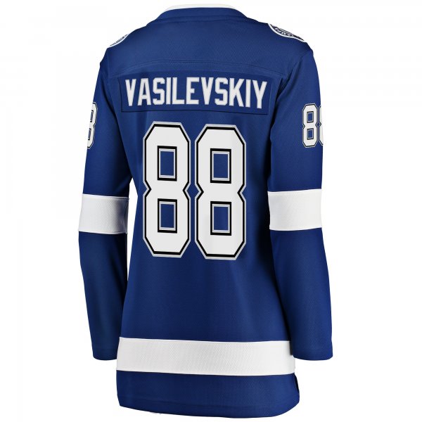 Women's Tampa Bay Lightning Andrei Vasilevskiy Fanatics Blue Premier Breakaway Player Jersey