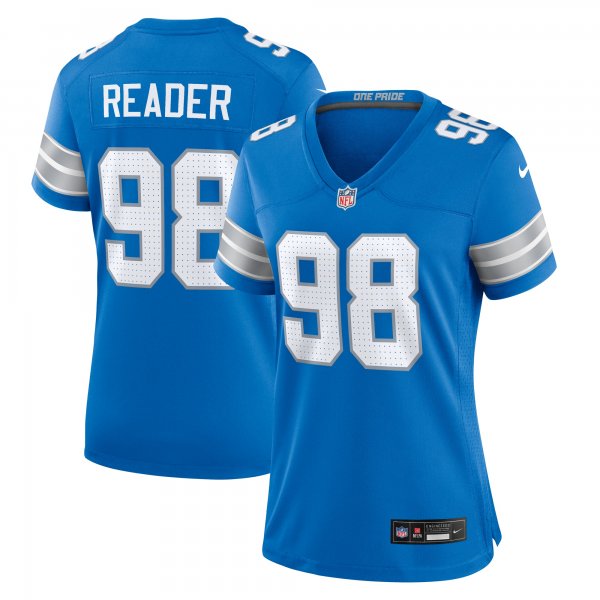 Women's Detroit Lions D.J. Reader Nike  Blue Team Game Jersey